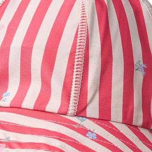 Панама Wheat "Bora Red Stripe Flowers", цветущие полоски